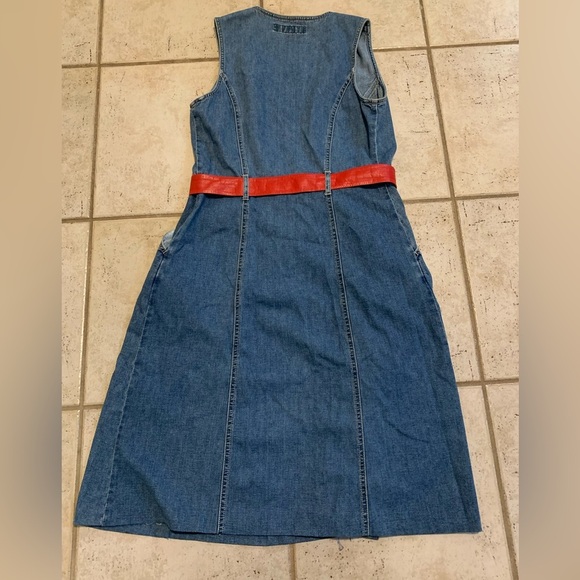 Vintage Gloria Vanderbilt Denim Wrap Dress Size Small - 90s Y2K - Picture 6 of 8